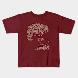 Fractal Point Buck Kids T-Shirt